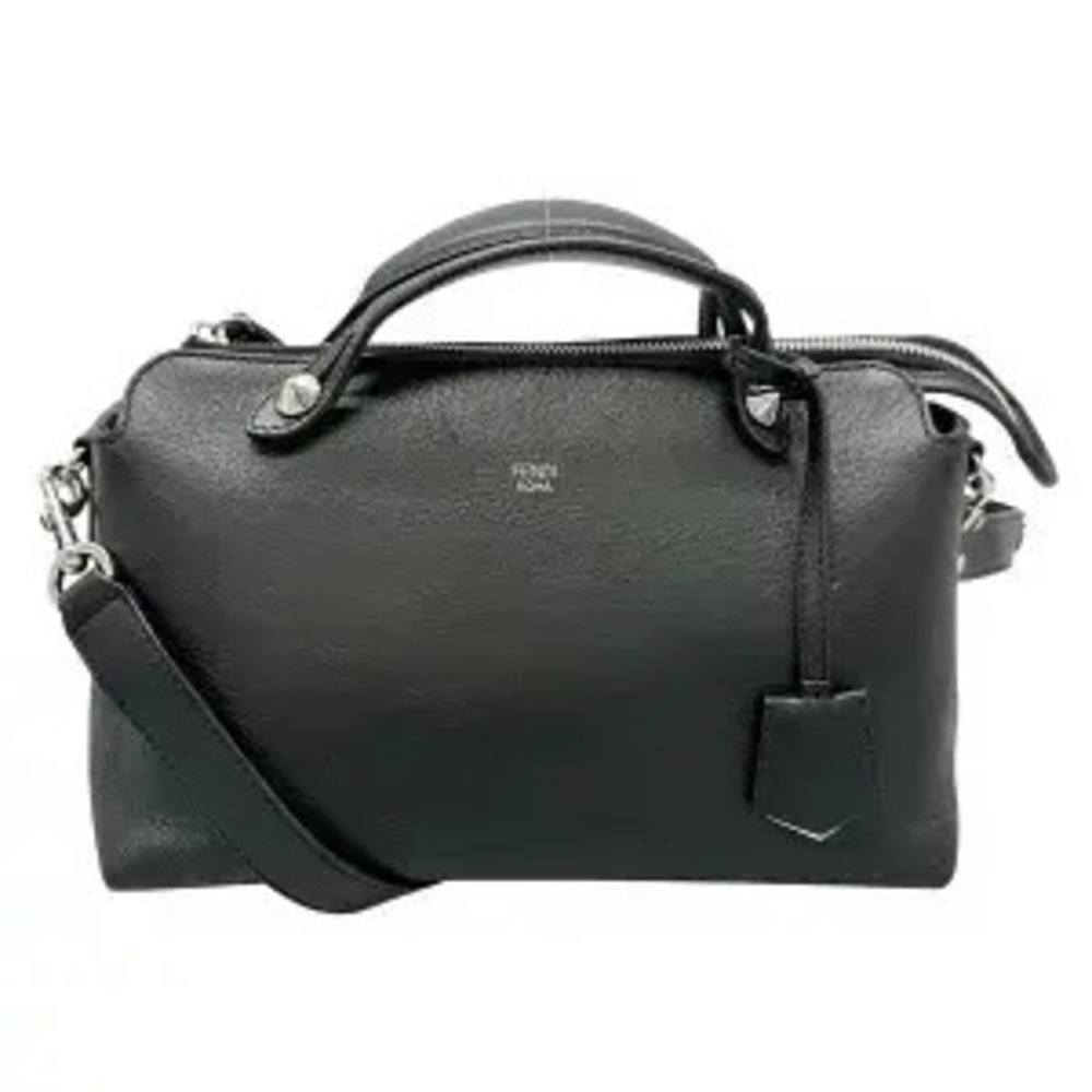 Fendi By The Way Leather Shoulder Bag Black
